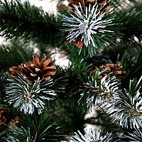 Artificial Christmas trees with decorations