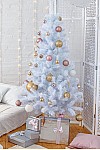 Artificial white PVC Christmas tree 130 cm