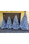 Artificial green cast snow-covered Carpathian Christmas tree 230 cm