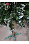 Artificial Christmas tree Crystal with cones and viburnum on a leg 220 cm