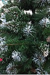 Artificial Christmas tree Crystal with cones and viburnum on a leg 220 cm