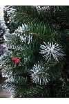 Künstlicher Weihnachtsbaum Kristall mit Zapfen und Viburnum auf einem Bein 220 cm