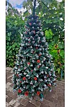 Artificial Christmas tree with viburnum and red cone 180cm