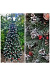 Artificial Christmas tree with viburnum and red cone 180cm