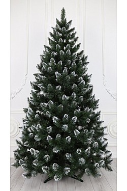 Snow-covered artificial PVC Christmas tree 220 cm