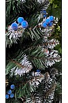 Artificial Christmas tree with viburnum and turquoise cone 200 cm