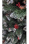 Verschneiter Weihnachtsbaum mit purpurrotem Zapfen und Viburnum 180 cm