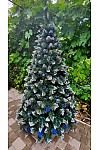 Künstlicher Weihnachtsbaum mit Viburnum und türkisfarbenem Kegel 150 cm