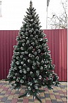 Weihnachtsbaum Carmen mit silbernen Zapfen und Perlen 220 cm