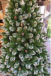 Weihnachtsbaum Carmen mit Goldzapfen und Perlen 150 cm