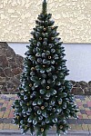 Weihnachtsbaum Carmen mit Goldzapfen und Perlen 150 cm