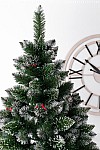 Artificial Christmas tree covered with frost Crystal with cones and viburnum 180 cm