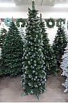 Artificial narrow snowy Christmas tree Docor Slim 200 cm